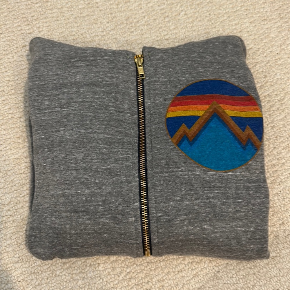 aviator nation grey zip up